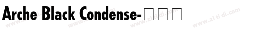 Arche Black Condense字体转换